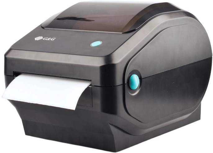 Принтер наклеек G&G GG-D410,  черный