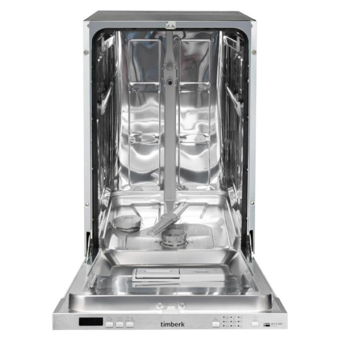 Посудомоечная машина Timberk Set&Dry T-DW45BI103,  узкая, напольная, 59.4см, загрузка 11 комплектов, серебристая