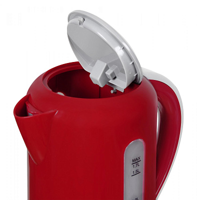 Чайник электрический Starwind SKG1021 1.7л. 2200Вт красный/серый (корпус: пластик)