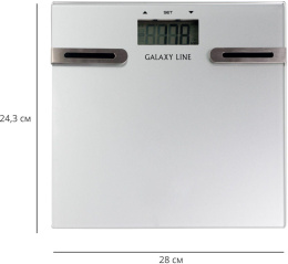 Напольные весы GALAXY LINE GL 4855, до 150кг, цвет: белый [гл4855л]