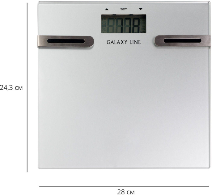 Напольные весы GALAXY LINE GL 4855, до 150кг, цвет: белый [гл4855л]