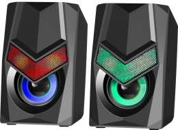 Колонки 2.0 Defender Solar 1 6Вт, подсветка, питание от USB 65401