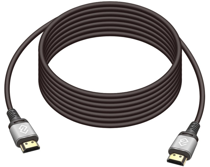 Кабель аудио-видео Digma D-HDMI-V2.0-5M,  HDMI (m) -  HDMI (m),  ver 2.0,  5м, GOLD,  черный