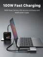 Док-станция CABLETIME CB41G (CT-C160-PU31-CMHV-S0.15) 4-в-1 USB тип C на HDMI+VGA