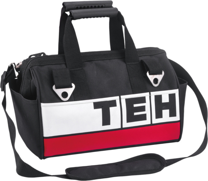 Сумка для инструментов TEH TTB13 (объем: 15 л, мах нагрузка 50 кг, наплечный ремень, колличество секций: внутри 6, снаружи 8, габариты: 33*21*25 см)