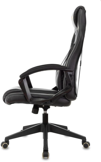 Кресло игровое ZOMBIE Arena, ткань/экокожа, до 120кг, черный (ZOMBIE ARENA BLACK)