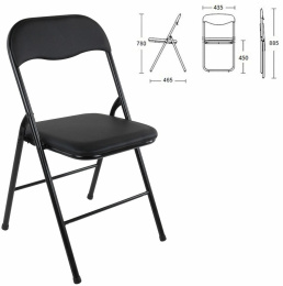 Стул Brabix Golf CF-007 комплект 4шт искусственная кожа черный металл черный на ножках 533032