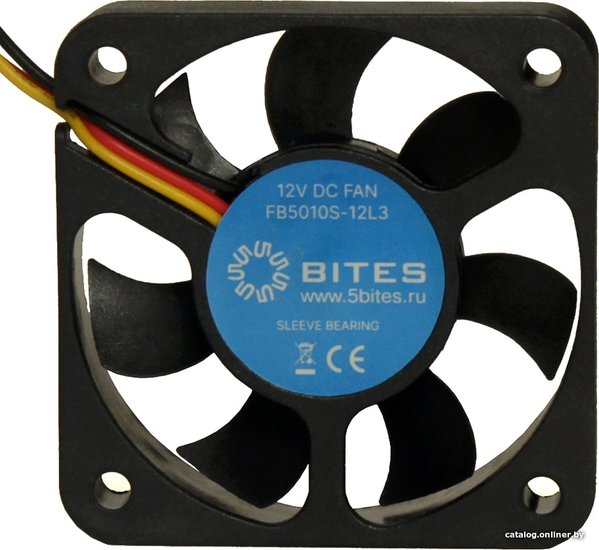 5bites Вентилятор FB5010S-12L3 50X10 / SLEEVE / 4200RPM / 3P