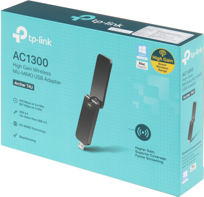 Wi-Fi адаптер TP-LINK Archer T4U USB 3.0