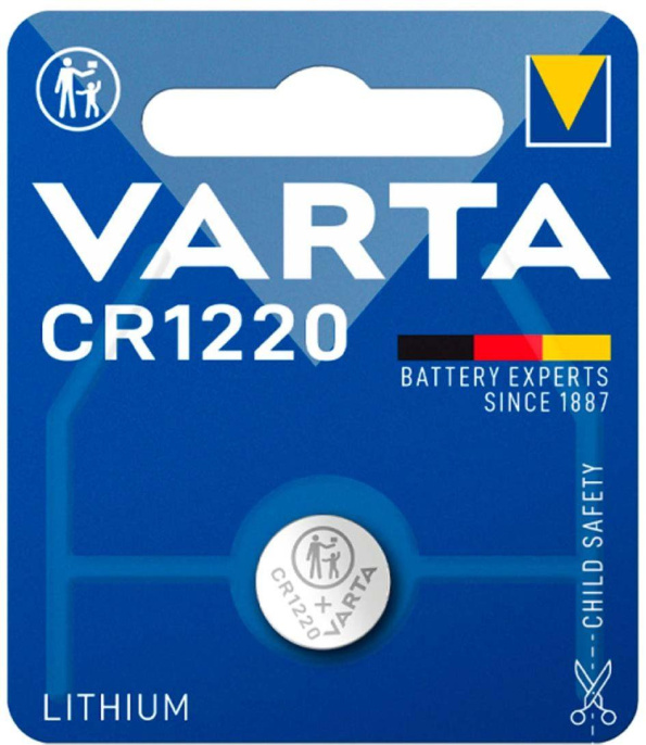 Батарея Varta Electronics Lithium CR1220 1шт блистер