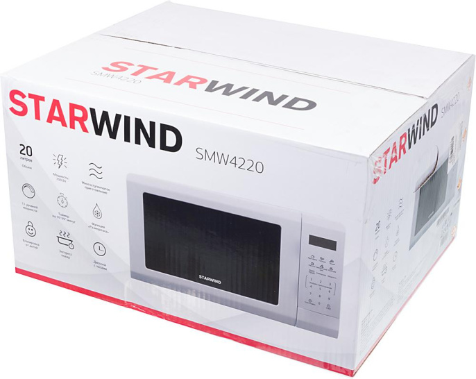 Микроволновая печь STARWIND SMW4220, 700Вт, 20л, белый