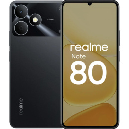 Смартфон realme Note 80 RMX5388 4+64 Черный 6.74" 1600x720/90Hz/UNISOC T7250/Android 15/8MP/5MP/6300mAh/IP54