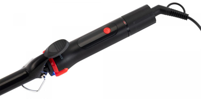 Щипцы для завивки StarWind SHS 7044,  черный и красный