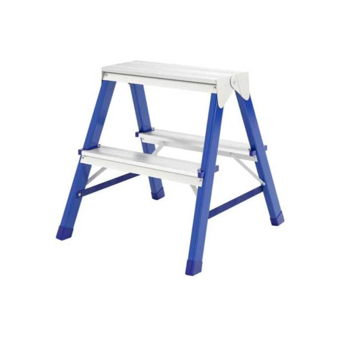 Стальная двусторонняя лестница-стремянка КУРС 2 ступени 65391