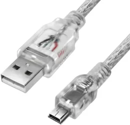 Greenconnect Кабель PROF 5.0m USB 2.0, AM/mini 5P, прозрачный, ферритовые кольца, 28/24 AWG, экран, армированный, морозостойкий, GCR-UM1M5P-BD2S-5.0m Greenconnect Кабель PROF 5.0m USB 2.0, AM/mini 5P, прозрачный, ферритовые кольца, 28/24 AWG, экран, армир