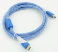 Кабель аудио-видео HDMI m /HDMI m 1.8м. феррит.кольца позолоч.конт. синий/белый (2364172)