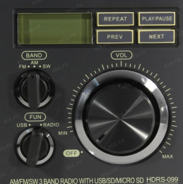 Радиоприемник настольный Harper HDRS-099 черный USB SD/microSD