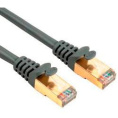 Патч-корд HAMA H-78422 STP, кат.5E, 1м, многожильный, серый