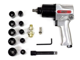 Пневмогайковерт 1/2" ECO AIW-600 с лубрикатором и головками 1/2", 7000 об/мин, 204л/мин