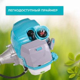 Триммер бензиновый GPT TBC-522 двухтактный, 2200 Вт, оснастка: леска+металлический нож, ширина скашивания: 25.5-44 см, легкий пуск, 9.9 кг
