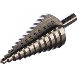 Сверло ступенчатое (6-38 мм; 12 ступеней; ход 5 мм) по металлу Энкор 21638