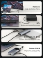 Кабель USB4 CABLETIME CU44L (CT-USB4-ZG2) 2 м, коаксиальный, черный TPE + нейлоновый 40G/240W, АУДИО-ВИДЕО 8K/60HZz