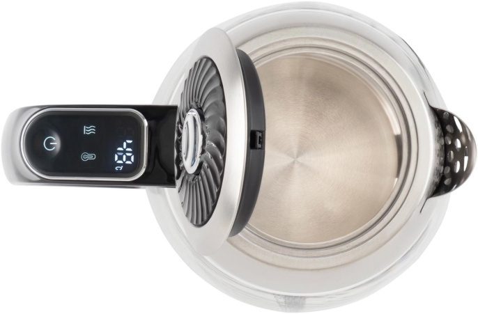 Чайник электрический Rondell RDE-1004, 1.7л, стекло/металл