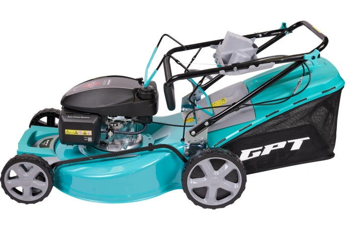 Газонокосилка бензиновая GPT GLM-Т5642ST-H роторная газонокосилка, самоходная, бензиновый двигатель, 4200 Вт, 5.6 л.с., четырехтактный, ширина скашивания: 56 см 70 л