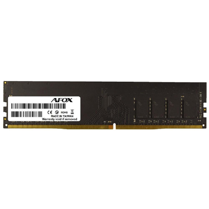 Модуль памяти AFOX DDR4 DIMM 8GB PC4-25600, 3200MHz, CL22, 1.2V, 288-Pin, Non-ECC, Un-Buffered AFLD48PH1P/AFLD48PH2P