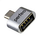 Perfeo adapter USB на micro USB c OTG (PF-VI-O011 Silver) серебряный [PF_C3004]