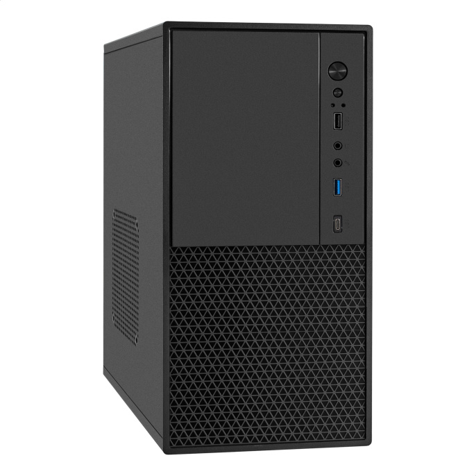 Корпус Minitower ExeGate BAA-308MUC (mATX, без БП, 1*USB+1*USB3.0+1*TypeC, HD Audio, черный) EX299077RUS