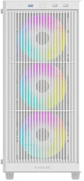Корпус ID-Cooling Ware 300 белый без БП mATX 6x120mm 2xUSB2.0 1xUSB3.0 audio bott PSU WARE 300 ARGB WH