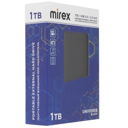 Внешний HDD Mirex UNIVERSE BLACK 1TB 2.5'' USB 3.0, черный корпус 13630-UHDUVB10