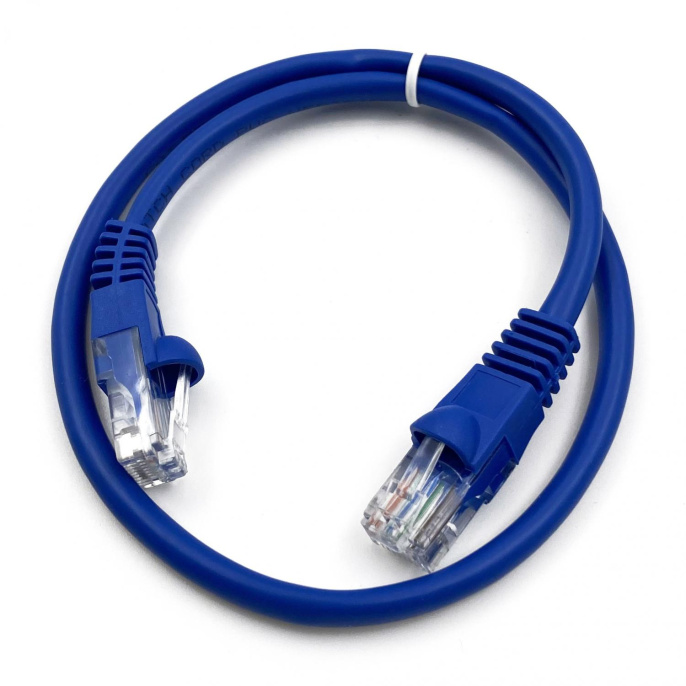 Патч-корд Buro UTP 4 пары cat.5E CCA molded 0.5м голубой RJ-45 m -RJ-45 m UTP-5E-0,5M-BL