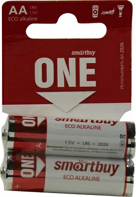Батарея питания Smartbuy SOBA-2A02SB-Eco Size"AA" 1.5V щелочной (alkaline) уп. 2 шт 
