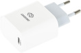 Сетевое зарядное устройство Digma DGW2C,  USB-C, 20Вт, 3A, белый [dgw2c0f010wh]