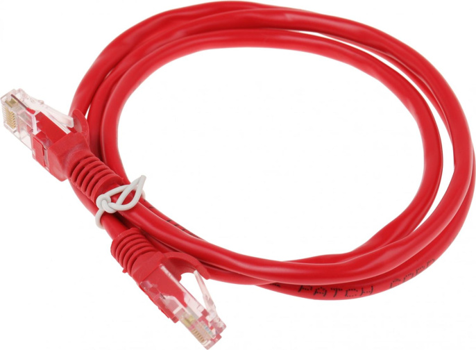 Патч-корд PREMIER PP12-1M/R литой (molded), UTP, кат.5E, 1м, 4 пары, 26AWG,  алюминий омедненный,  многожильный,  красный