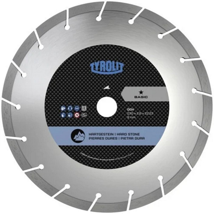 Алмазный круг Tyrolit Basic DCH 230x2.6x22.23 34501472 гранит, камень и другие твердые породы