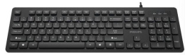 Аксессуары Philips Проводная Клавиатура SPK6264, USB 2.0 104 клав, русская заводская раскладка, чёрный SPK6264B/60