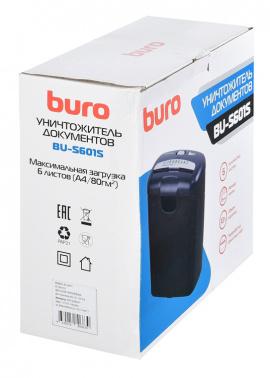 Уничтожитель бумаг Buro Home BU-S601S,  P-1,  6 мм, 6 лист. одновременно, 10л