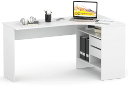 Стол компьютерный Сокол СПм-25 П, ЛДСП, белый