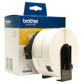 Картридж ленточный Brother DK11208 черный на белом 38x36 для Brother QL-570