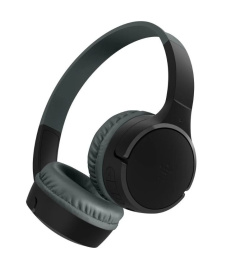 Наушники Belkin SoundForm Mini Wireless USB-C (черный) беспроводные наушники с микрофоном, накладные, портативные/детские, съёмный аудиокабель, Bluetooth 5.0, быстрая зарядка, время работы 30 ч, кабель 1.2 м (AUD002btBKV3)