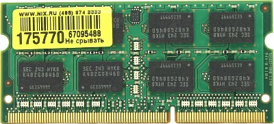 Модуль памяти Transcend TS512MSK64V6N DDR3 SODIMM 4Gb PC3-12800 CL11 (for NoteBook)
