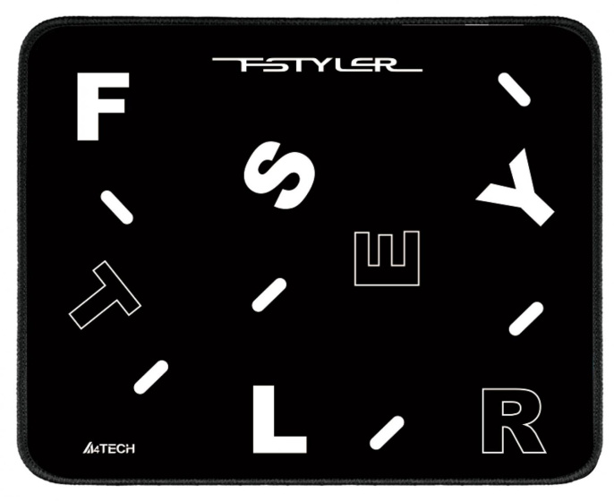 Коврик для мыши A4TECH FStyler FP25 (S) черный/белый, ткань, 250х200х2мм [fp25 black]