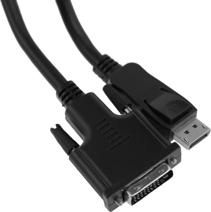 Кабель Display Port NingBo DisplayPort m - DVI-D Dual Link m , GOLD , 1.8м, блистер, черный