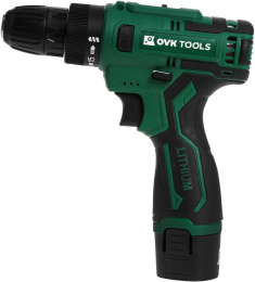 Дрель-шуруповерт Ovk Tools OTCS3AA-12V-1.5A 12Вт аккум. патрон:быстрозажимной кейс в комплекте