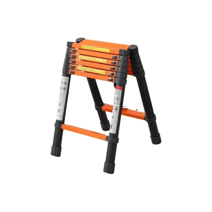 Телескопическая стремянка ISMA алюминиевая бытовая 2м (7+7 ступ.) ISMA-UP200-2(56905)