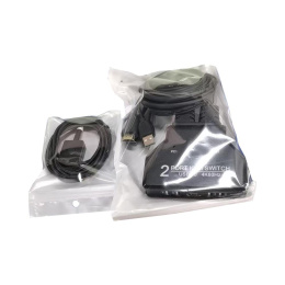 ORIENT HS21HC, HDMI KVM переключатель на 2 устройства, порты HDMI + 2xUSB клавиатура+мышь + 2xUSB 2.0, поддержка 4K@60Hz, встроенные кабели 2xHDMI+2xUSB2.0 1.2 метра, 33330
