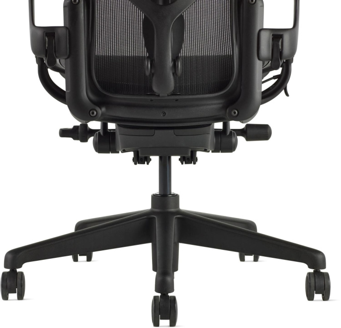 Кресло HERMAN MILLER Aeron C Large, на колесиках, сетка, черный [aeron c large black]
